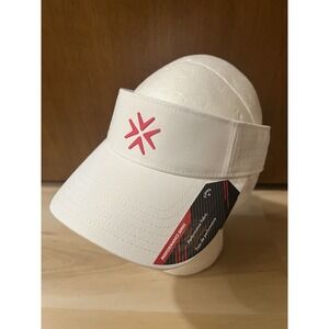 Women's Performance White Visor with Pink Accent
